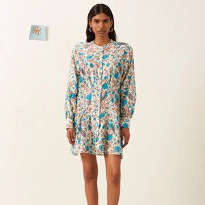Alix of Bohemia hand block print Slik and Cotton Mini Dress
